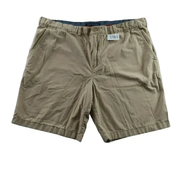 Tommy Hilfiger Shorts Men's Chinos 100% Cotton Slash Pockets Buttons Brown 42 - Picture 11 of 11